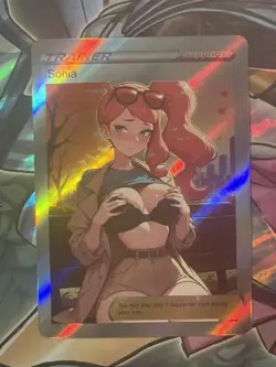 Pokemon Sonia Anime Waifu Custom DIY Trainer Art Pokemon card - Image 3