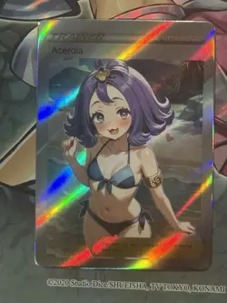 Pokemon Acerola Anime Waifu Custom DIY Trainer Art Pokemon card - Image 1
