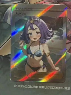 Pokemon Acerola Anime Waifu Custom DIY Trainer Art Pokemon card - Image 2