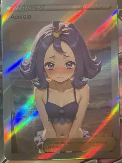 Pokemon Acerola Anime Waifu Custom DIY Trainer Art Pokemon card - Image 2