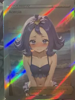 Pokemon Acerola Anime Waifu Custom DIY Trainer Art Pokemon card - Image 3