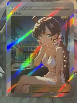 Pokemon Chloe Anime Waifu Custom DIY Trainer Art Pokemon card - Image 3
