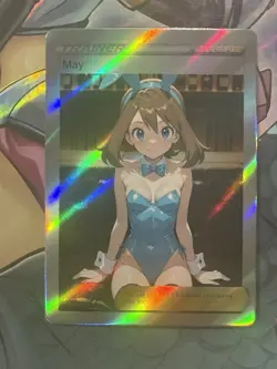 Pokemon May Anime Waifu Custom DIY Trainer Art Pokemon card - Image 1