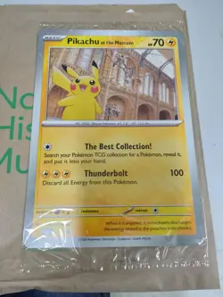 Pikachu at the Museum Card NHM Natural History Museum x Pokemon - Ready to post - Image 1
