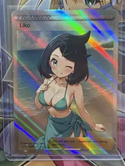 Pokemon Liko Anime Waifu Custom DIY Trainer Art Sexy Pokemon card - Image 1