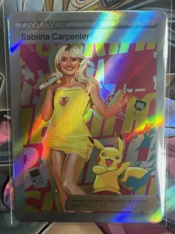 Pokemon Sabrina Carpenter Anime Waifu Custom DIY Trainer Art Pokemon card - Image 1