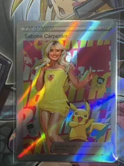 Pokemon Sabrina Carpenter Anime Waifu Custom DIY Trainer Art Pokemon card - Image 2