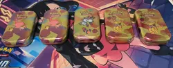 Pokemon 151 Tin Lot Of 5 Sealed slowpoke, Kadabra, Magneton. - Image 1