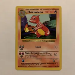Pokemon TCG Charmeleon Base Set 24/102 Regular Shadowless Uncommon - Image 1