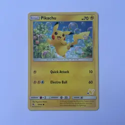 Pikachu 19/68 Hidden Fates Battle Academy 55 Stamped Pokemon TCG Card - Image 1
