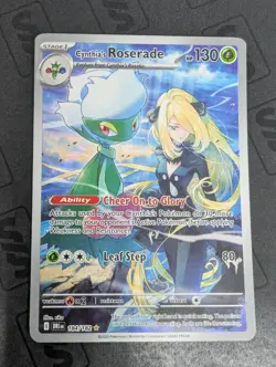 Pokemon TCG Cynthia's Roserade Card Destined Rivals IR Holo Full Art - Image 1