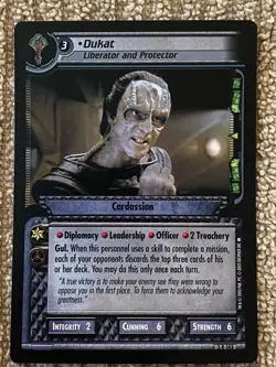 Star Trek CCG 2E DUKAT Liberator and Protector Rare Card NEVER PLAYED - Image 1