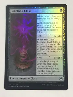 MTG TCG - Warlock Class 125/281 Foil AFR - NM (Free Shipping $5+) - Image 1