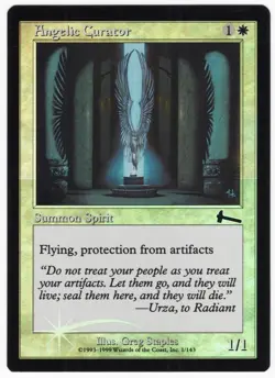 Angelic Curator 1999 Urza's Legacy SHIFTED FOIL MISPRINT Creature MTG NM AZ2 - Image 1