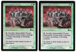 Expendable Troops x2 2x 1999 Urza's Legacy FOIL White Common Creature MTG NM AZ1 - Image 1