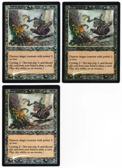 Swat x3 3x 1999 Urza's Legacy FOIL Black Common Instant MTG NM AZ1 - Image 1