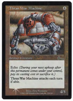 Thran War Machine 1999 Urza's Legacy FOIL Colorless Artifact Creature MTG NM AZ1 - Image 1