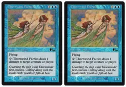 Thornwind Faeries x2 2x 1999 Urza's Legacy FOIL Blue Common Creature MTG NM AZ2 - Image 1
