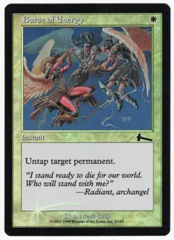 Burst of Energy 1999 Urza's Legacy FOIL White Common Instant MTG NM AZ1 - Image 1
