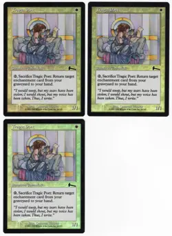 Tragic Poet x3 3x 1999 Urza's Legacy FOIL White Common Creature MTG NM AZ1 - Image 1