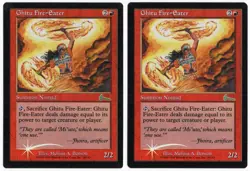 Ghitu Fire-Eater x2 2x 1999 Urza's Legacy FOIL Red Unc Creature MTG SP - NM AZ1 - Image 1