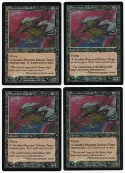 Phyrexian Debaser x4 4x 1999 Urza's Legacy PLAYSET FOIL Black Creature MTG NM A1 - Image 1