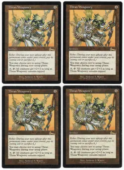 Thran Weaponry x4 4x 1999 Urza's Legacy PLAYSET Colorless Artifact MTG LP AZ1 - Image 1