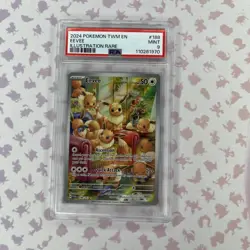 Pokemon TCG Eevee 188/167 Twilight Masquerade IR PSA 9 - Image 1