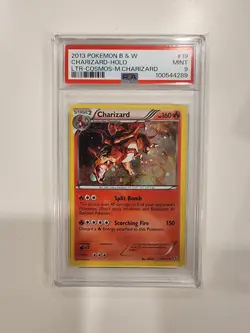 Pokemon 2013 Black White Legendary Treasures M Charizard Cosmo Holo #19 PSA 9 - Image 1