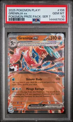 PSA 10 - Pokemon Greninja #106 - Stamped Prize Pack Series 7 - Population 9 - Image 1