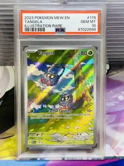PSA 10 GEM MINT 2023 Pokemon MEW EN-151 178 Tangela Illustration Rare - Image 1