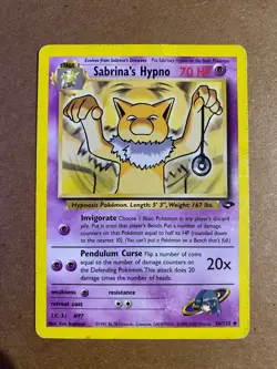 POKeMON Sabrina’s Hypno 56/132 Gym Hero Set. Non Holo Uncommon. - Image 1