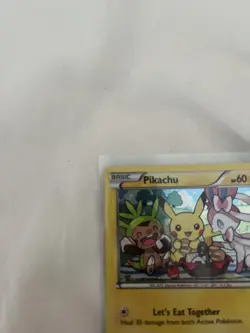 Pikachu XY95 Holo 2016 Let's Eat Together RARE Pokemon Card TCG NM - Image 2