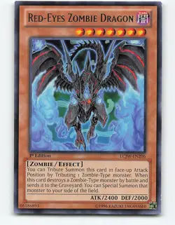 Red-Eyes Zombie Dragon #LCJW-EN206 Rare 1st Edition Yugioh Card - Image 1