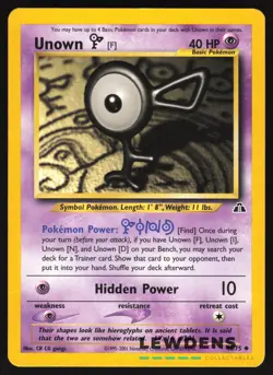 Unown F - 48/75 - Uncommon - Neo Discovery - Pokemon Card - Image 1