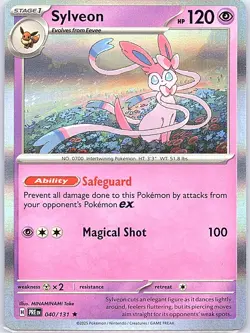 Sylveon 040/131 Holo SV: Prismatic Evolutions - Pokemon Card - NM - Image 1