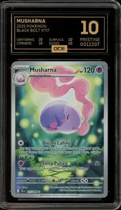 Pokemon Slab: Musharna - 117/086 - BLK - Graded OCE Pristine 10 - Image 1