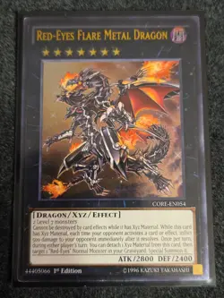 Yugioh Red-Eyes Flare Metal Dragon CORE-EN054 1st Ed Ultimate Rare VLP - Image 1
