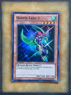 Yugioh Harpie Lady 1 LCJW-EN090 Super Rare 1st Ed LP - Image 1