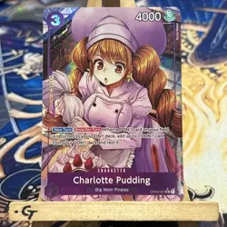 One Piece TCG Charlotte Pudding R Alt Art op08-067 NM - Image 1