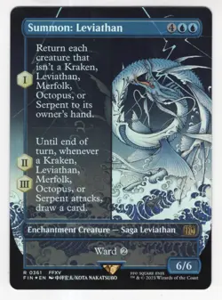 MTG Final Fantasy Foil Rare #0361 Summon Leviathan - Image 1