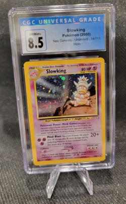 Slowking CGC 8.5 Pokemon 2000, 14/111 Neo Genesis Holo SEE VIDEO - Image 1