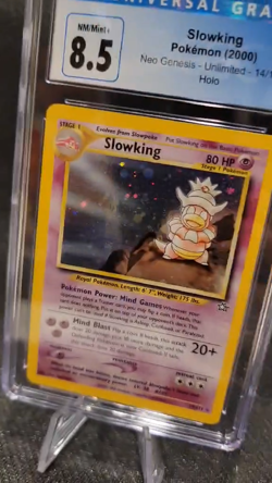 Slowking CGC 8.5 Pokemon 2000, 14/111 Neo Genesis Holo SEE VIDEO - Image 2