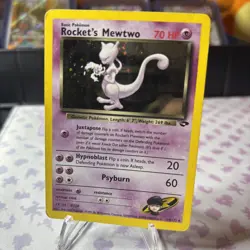 Rocket's Mewtwo #14 Pokemon Gym Challenge Holo Rare - Image 3
