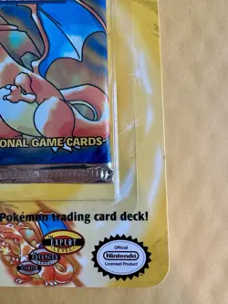 Vintage Pokemon Base Set Unlimited Charizard Art Blister Pack Factory Sealed 34g - Image 3