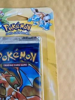 Vintage Pokemon Base Set Unlimited Charizard Art Blister Pack Factory Sealed 34g - Image 4