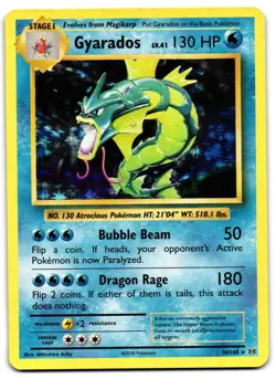 Gyarados 34/108 - Evolutions Rare Pokemon TCG Holo - M/LP Card - Image 1
