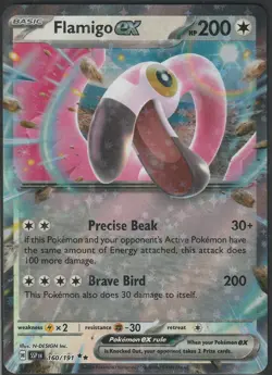 Flamingo Ex 160/191 Double Rare Holo Pokemon TCG Surging Sparks Card - Image 1