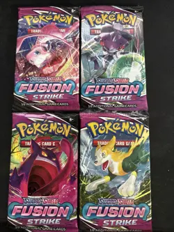 Pokemon Fusion Strike Art Set SEALED Set of 4 Packs - Image 1