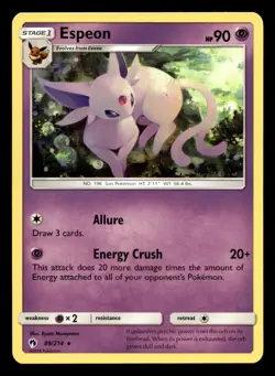 Espeon 89/214 Rare Lost Thunder Pokemon NM - Image 1